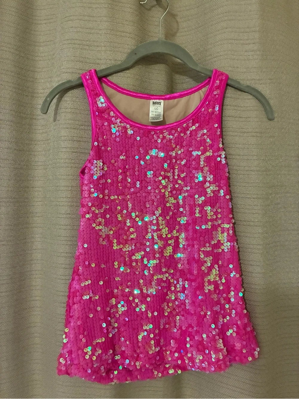 Balera Hot Pink Sequin Tank Top